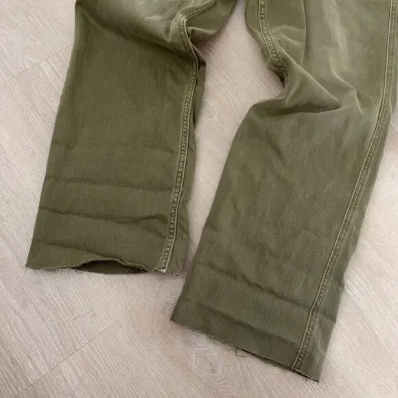 Anthropologie Pilcro Cargo Pants Olive Green Raw Hem Size 32 - Picture 4 of 7